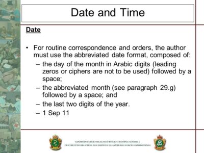 Date format guidelines: abbreviated day, month, year.