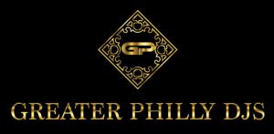 A black and gold logo for greater philly.
