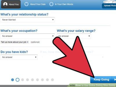 Online dating profile completion form.