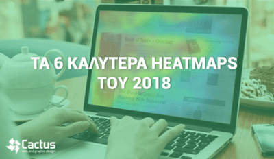 Here's an 8-word alt tag for the image: Laptop displaying top 6 heatmaps of 2018.