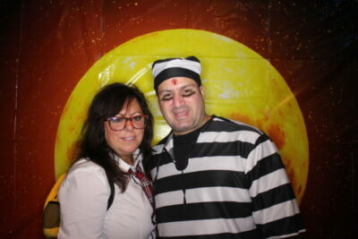 A man and woman posing for a picture.