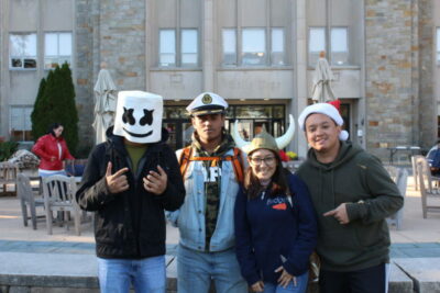 A group of people standing next to each other.