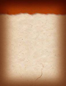 Here's an alt tag for the image: `Torn paper texture with orange border`