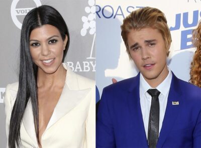Kourtney Kardashian and Justin Bieber.